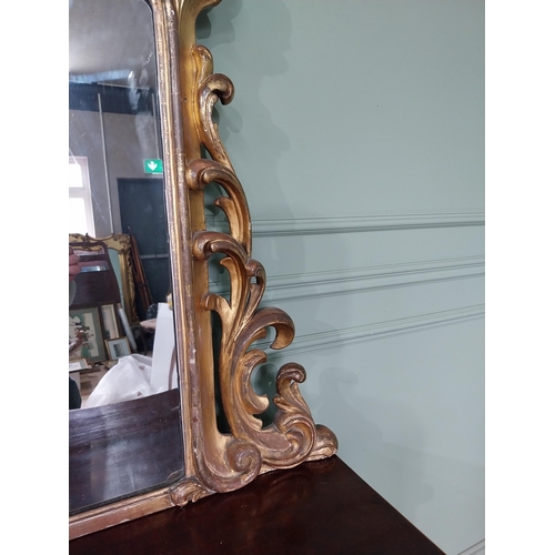 374 - William IV decorative giltwood mirror {170 cm H x 176 cm W}.