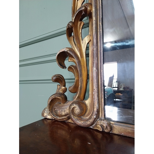 374 - William IV decorative giltwood mirror {170 cm H x 176 cm W}.