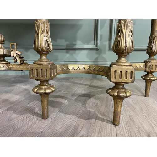 380 - Good quality 19th C. French carved giltwood console table with ebonised top {80 cm H x 165 cm W x 49... 