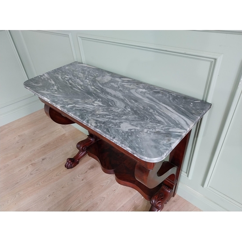 390 - William IV console table with marble top and single drawer in the frieze raised on platform base and... 