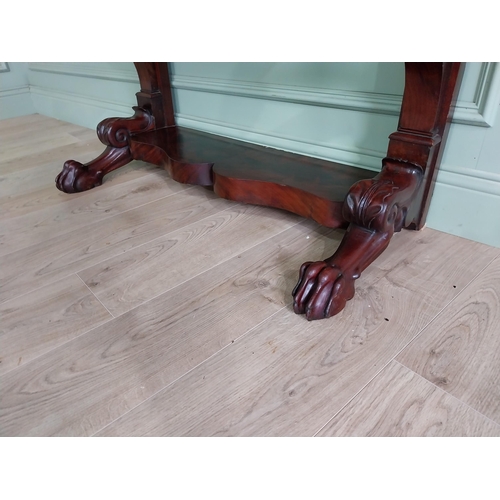 390 - William IV console table with marble top and single drawer in the frieze raised on platform base and... 