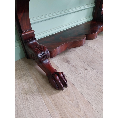 390 - William IV console table with marble top and single drawer in the frieze raised on platform base and... 