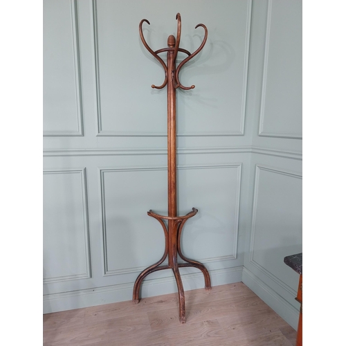 4 - Early 20th C. bentwood hat and coat stand {210 cm H x 67 cm W x 31 cm D}.