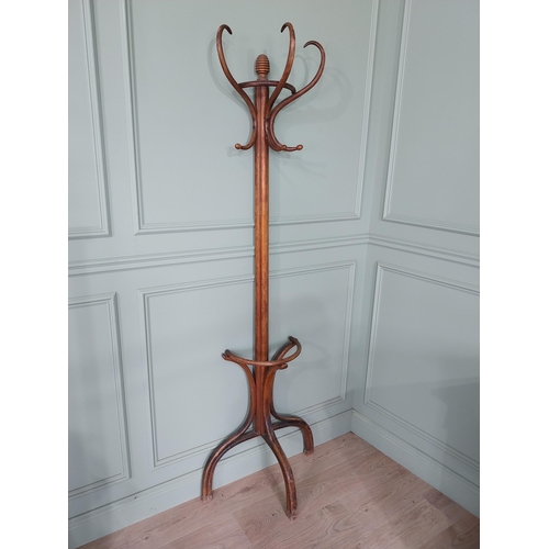 4 - Early 20th C. bentwood hat and coat stand {210 cm H x 67 cm W x 31 cm D}.