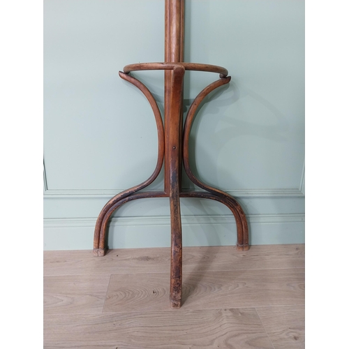 4 - Early 20th C. bentwood hat and coat stand {210 cm H x 67 cm W x 31 cm D}.