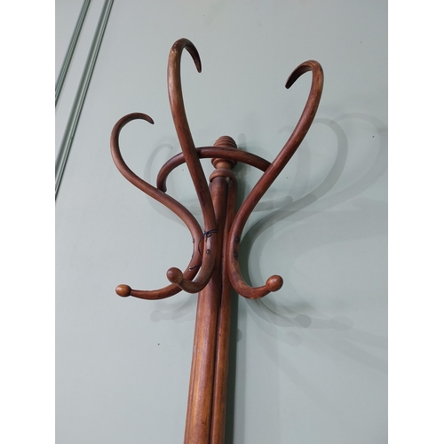 4 - Early 20th C. bentwood hat and coat stand {210 cm H x 67 cm W x 31 cm D}.