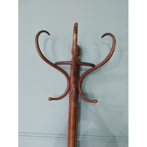 4 - Early 20th C. bentwood hat and coat stand {210 cm H x 67 cm W x 31 cm D}.