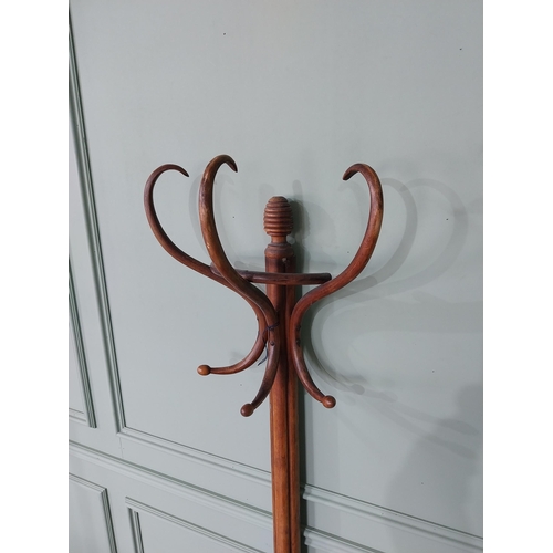 4 - Early 20th C. bentwood hat and coat stand {210 cm H x 67 cm W x 31 cm D}.