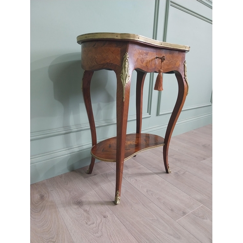 40 - Exceptional quality 19th C. Louis Revival inlaid kingwood jewellery table with single drawer in the ... 