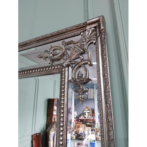 437 - Good quality silvered gilded wall mirror {89 cm H x 119 cm W}.