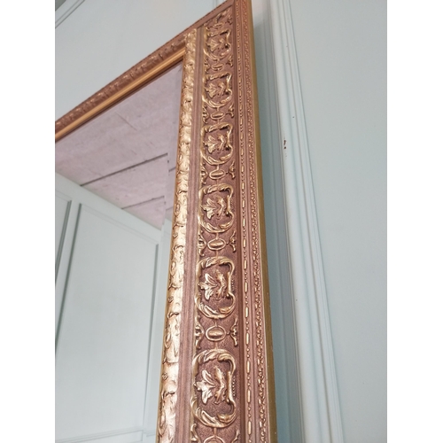 449 - Good quality decorative giltwood wall mirror in the Victorian style {96 cm H x 122 cm W}.