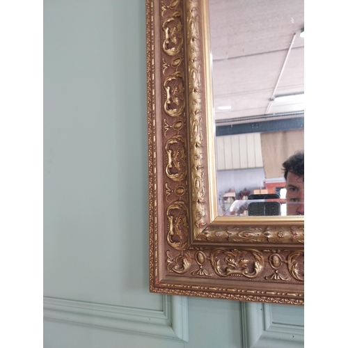 449 - Good quality decorative giltwood wall mirror in the Victorian style {96 cm H x 122 cm W}.