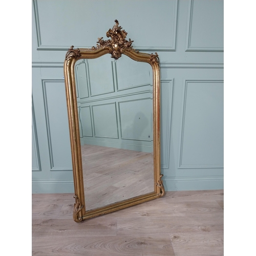 46 - Good quality 19th C. French giltwood wall mirror {150 cm H x 83 cm W }.