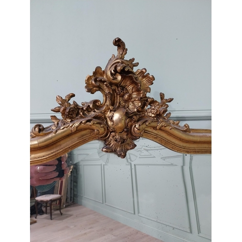 46 - Good quality 19th C. French giltwood wall mirror {150 cm H x 83 cm W }.