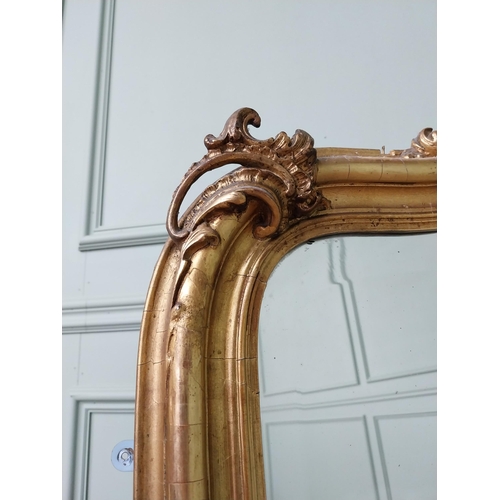 46 - Good quality 19th C. French giltwood wall mirror {150 cm H x 83 cm W }.