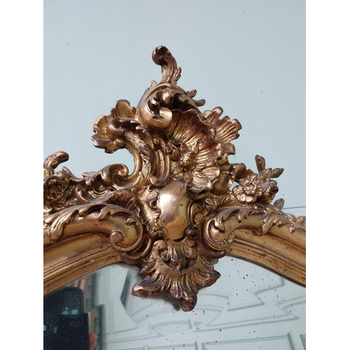 46 - Good quality 19th C. French giltwood wall mirror {150 cm H x 83 cm W }.