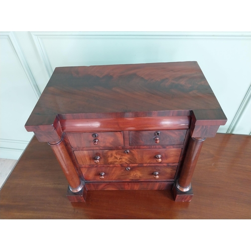 472 - Good quality Victorian mahogany apprentice scotch chest of drawers {45 cm H x 39 cm W x 29 cm D}.