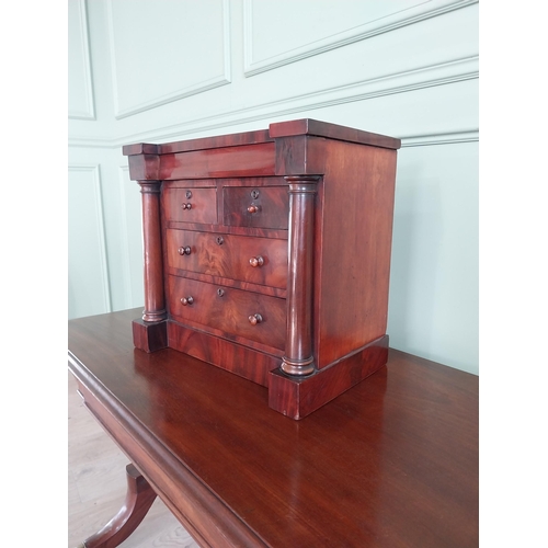 472 - Good quality Victorian mahogany apprentice scotch chest of drawers {45 cm H x 39 cm W x 29 cm D}.