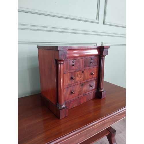 472 - Good quality Victorian mahogany apprentice scotch chest of drawers {45 cm H x 39 cm W x 29 cm D}.