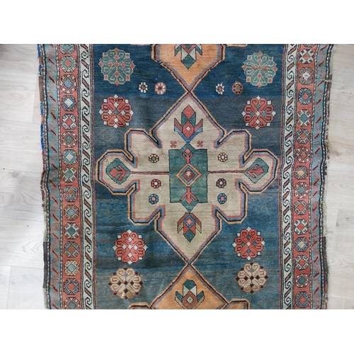 525 - Decorative Persian carpet runner {260 cm L x 110 cm W}.