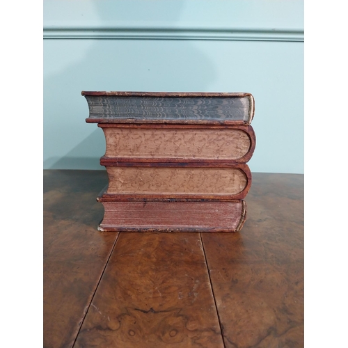 564 - Early 20th C. decanter box in the form of books {19 cm H x 26 cm W x 21 cm D}.