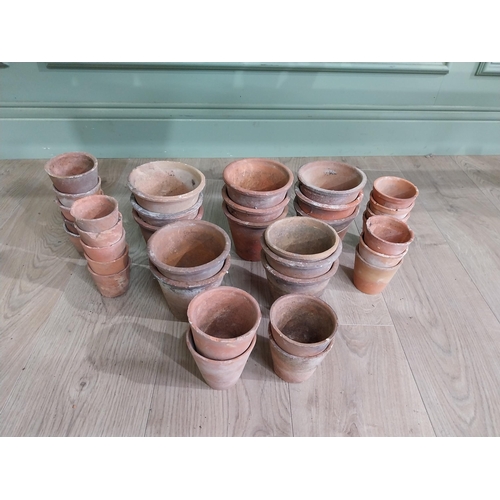 570 - Large collection of terracotta plant pots {Largest 11 cm H x 20 cm Dia. AND 5.5 cm H x 6 cm Dia.}.