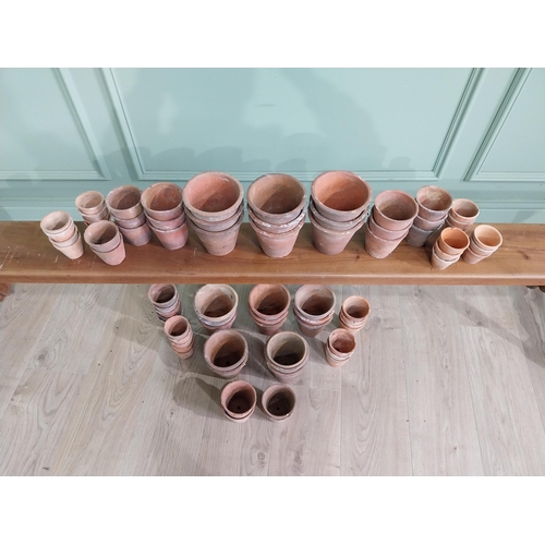 570 - Large collection of terracotta plant pots {Largest 11 cm H x 20 cm Dia. AND 5.5 cm H x 6 cm Dia.}.