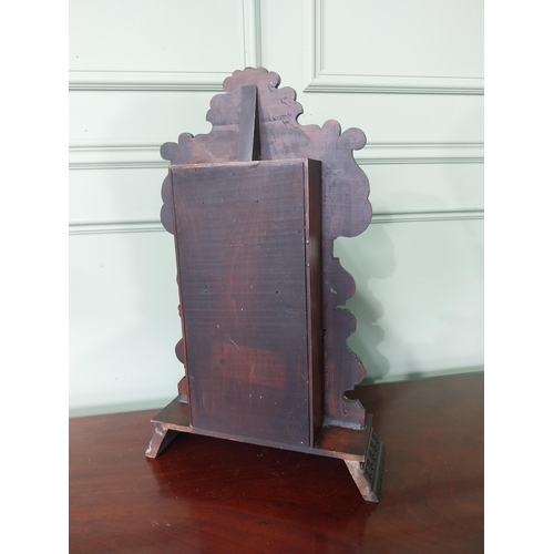 585 - 19th C. carved pine Gingerbread clock {58 cm H x 37 cm W x 13 cm D}.