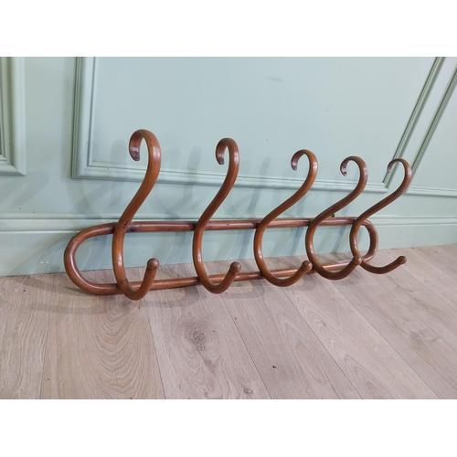 59 - Edwardian bentwood hat and coat rack {33 cm H x 98 cm W x 21 cm D}.