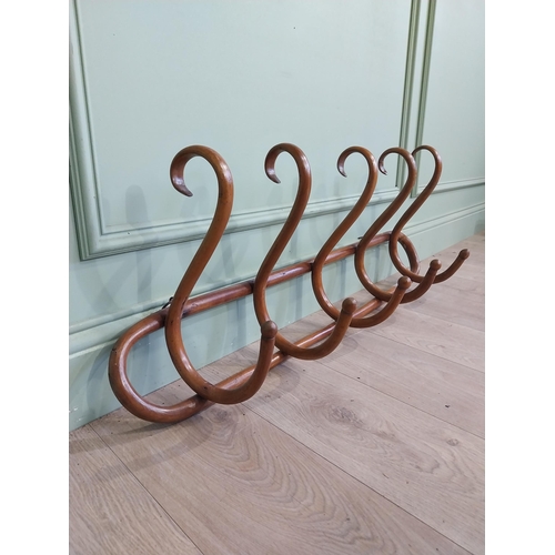 59 - Edwardian bentwood hat and coat rack {33 cm H x 98 cm W x 21 cm D}.