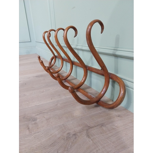 59 - Edwardian bentwood hat and coat rack {33 cm H x 98 cm W x 21 cm D}.