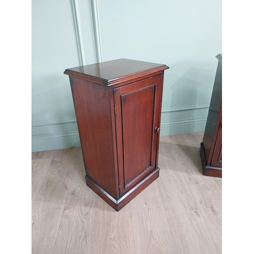 591 - Pair of good quality mahogany bedside lockers with two doors in the 19th C. style {72 cm H x 41 cm W... 