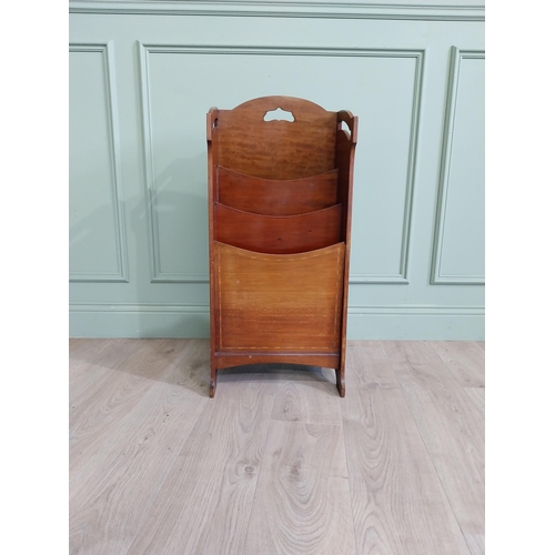 594 - Edwardian mahogany and satinwood umbrella stand {87 cm H x 40 cm W x 29 cm D}.