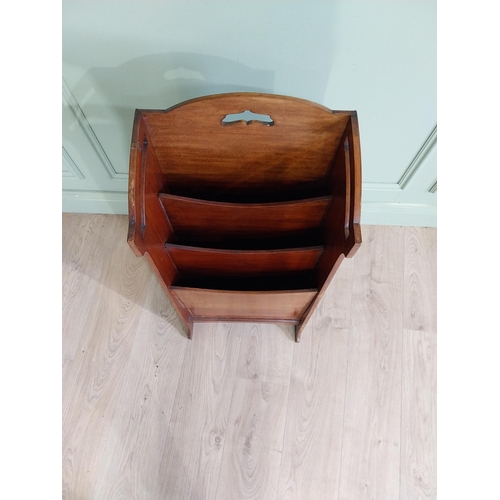 594 - Edwardian mahogany and satinwood umbrella stand {87 cm H x 40 cm W x 29 cm D}.