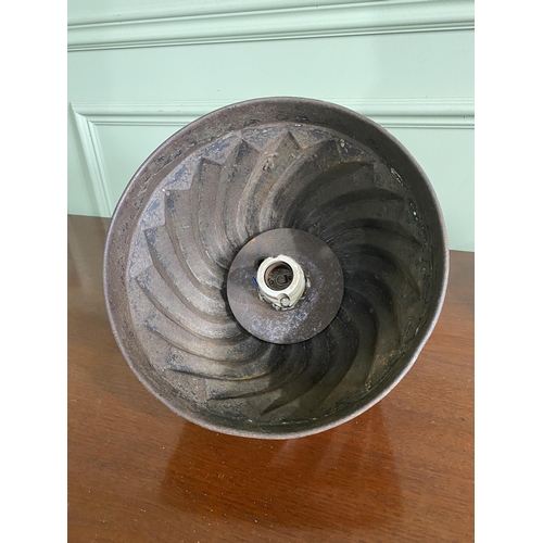 605 - Unusual early 20th C. metal light shade {28 cm H x 27 cm Dia.}.