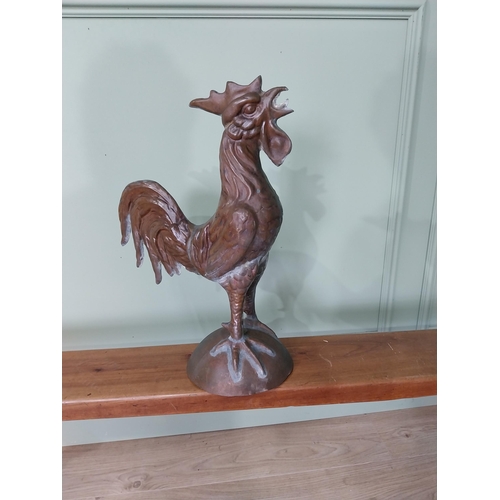 623 - Rare 19th C. copper model of a Rooster - possibly originally part of a three dimensional weather van... 