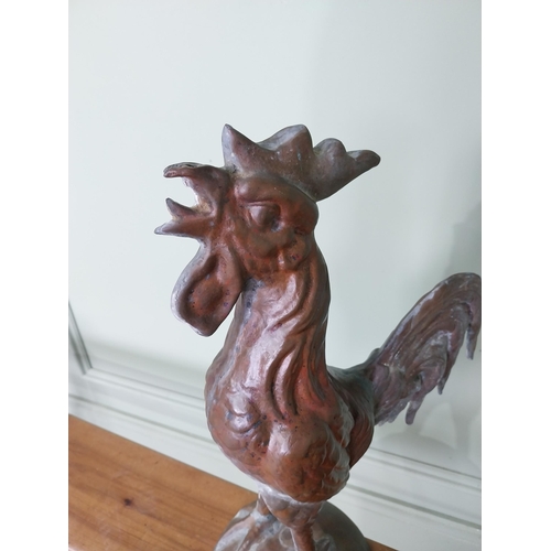 623 - Rare 19th C. copper model of a Rooster - possibly originally part of a three dimensional weather van... 