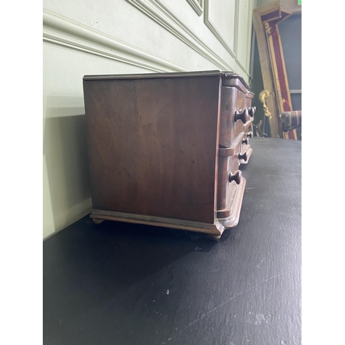 635 - Pair of Edwardian mahogany counter top cabinets with two short drawers {21 cm H x 30 cm W x 21 cm D}... 