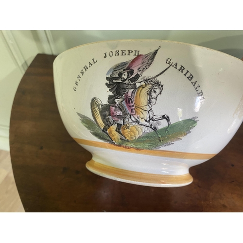 638 - 19th C. hand painted ceramic tazza and Manchester Unity of the Independence Order of Old Fellows cer... 