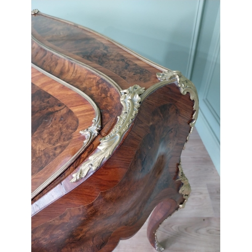 647 - Exceptional quality 19th C. French burr walnut and kingwood ladies desk with gilded bronze mounts an... 