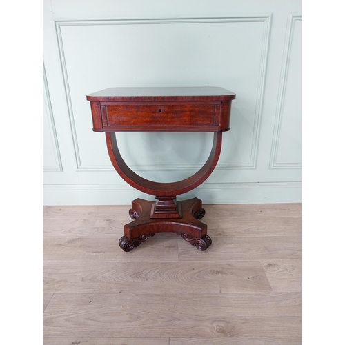 68 - Good quality William IV mahogany side table with single drawer in the frieze raised on platform base... 