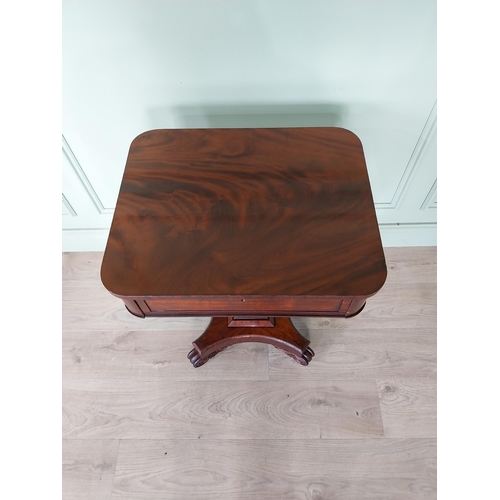 68 - Good quality William IV mahogany side table with single drawer in the frieze raised on platform base... 