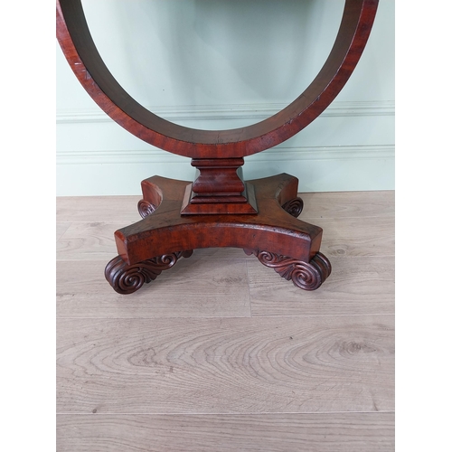 68 - Good quality William IV mahogany side table with single drawer in the frieze raised on platform base... 