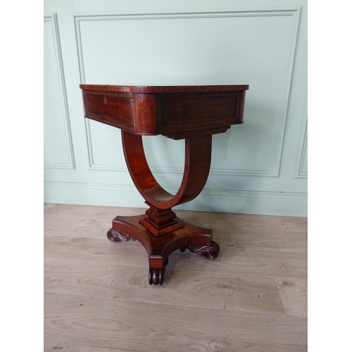 68 - Good quality William IV mahogany side table with single drawer in the frieze raised on platform base... 