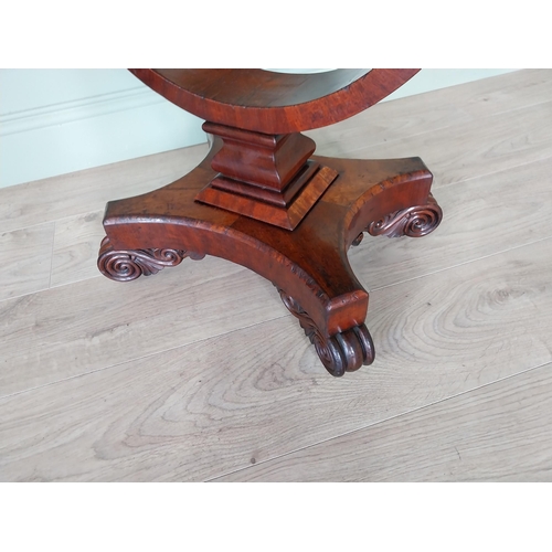 68 - Good quality William IV mahogany side table with single drawer in the frieze raised on platform base... 