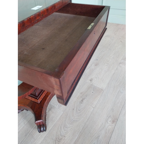 68 - Good quality William IV mahogany side table with single drawer in the frieze raised on platform base... 