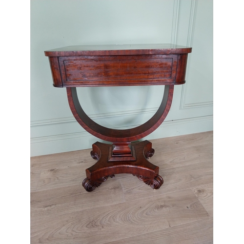 68 - Good quality William IV mahogany side table with single drawer in the frieze raised on platform base... 