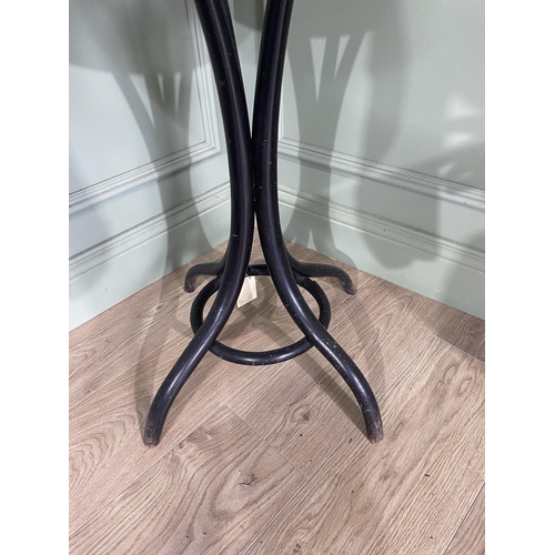 701 - Early 20th C. ebonised bentwood lamp table {75 cm H x 46 cm Dia.}.