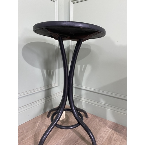 701 - Early 20th C. ebonised bentwood lamp table {75 cm H x 46 cm Dia.}.