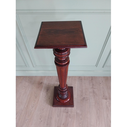 722 - Good quality 19th C. torchiere raised on reeded column and platform base {111 cm H x 30 cm W x 30 cm... 